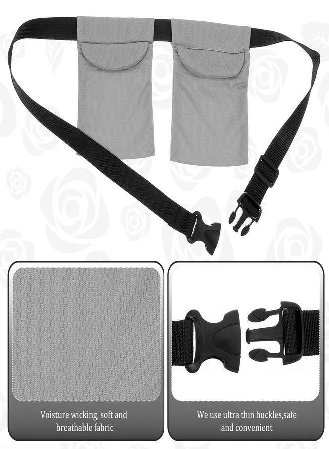 oruola حاملات تصريف أورولا قطعتين لما بعد عملية شد البطن، حوامل تصريف قابلة للتعديل لما بعد جراحة الثدي، حزام تصريف رمادي مرن مريح لما بعد استئصال الثدي، ضروري للعناية بالمريض بعد عملية شد البطن - Image 3